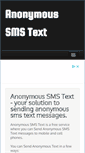 Mobile Screenshot of anonymoussmstext.com